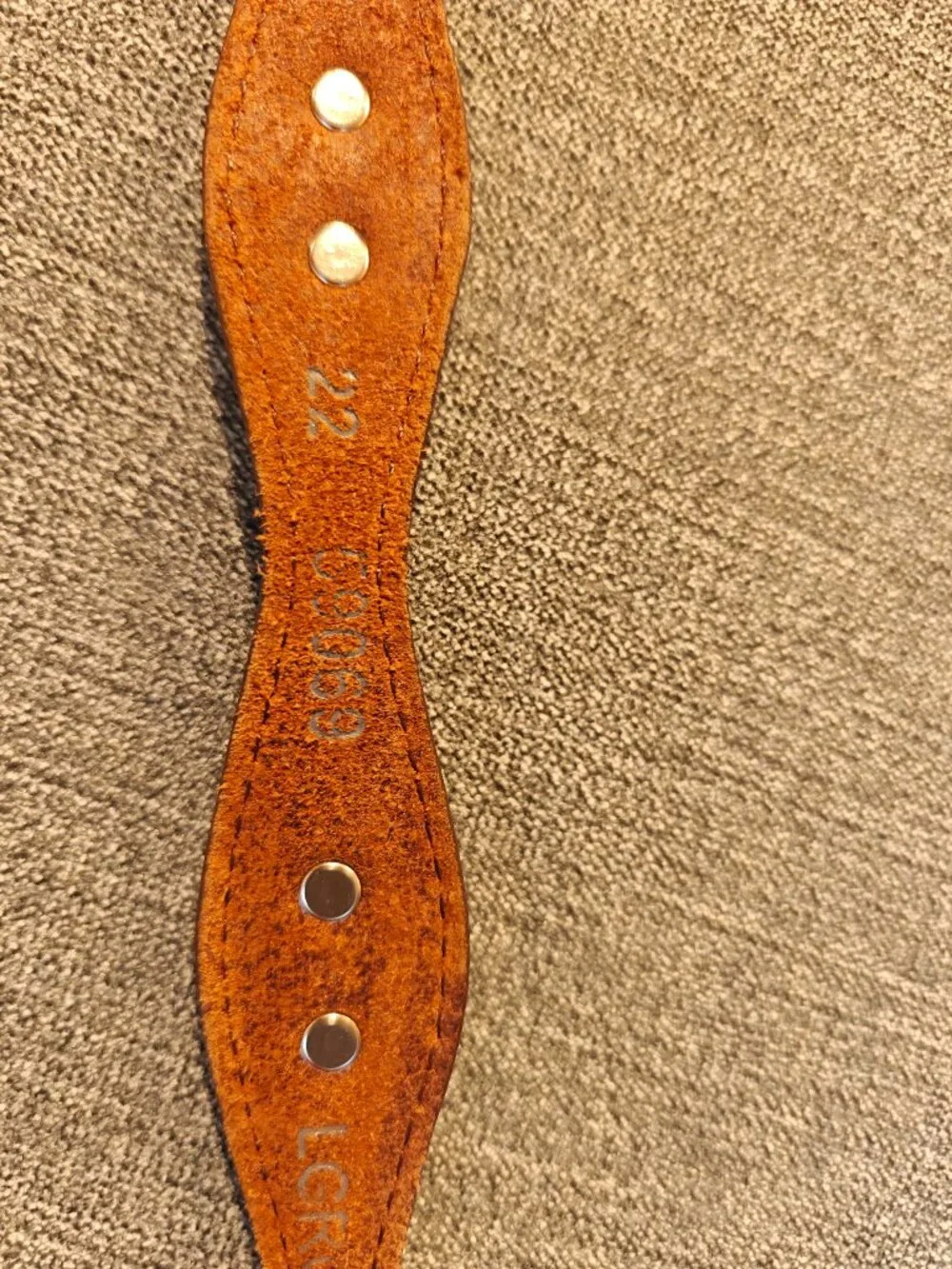 Vintage Tony Lama Kids Western Leather Belt Silver Medallions C9069 Size 22